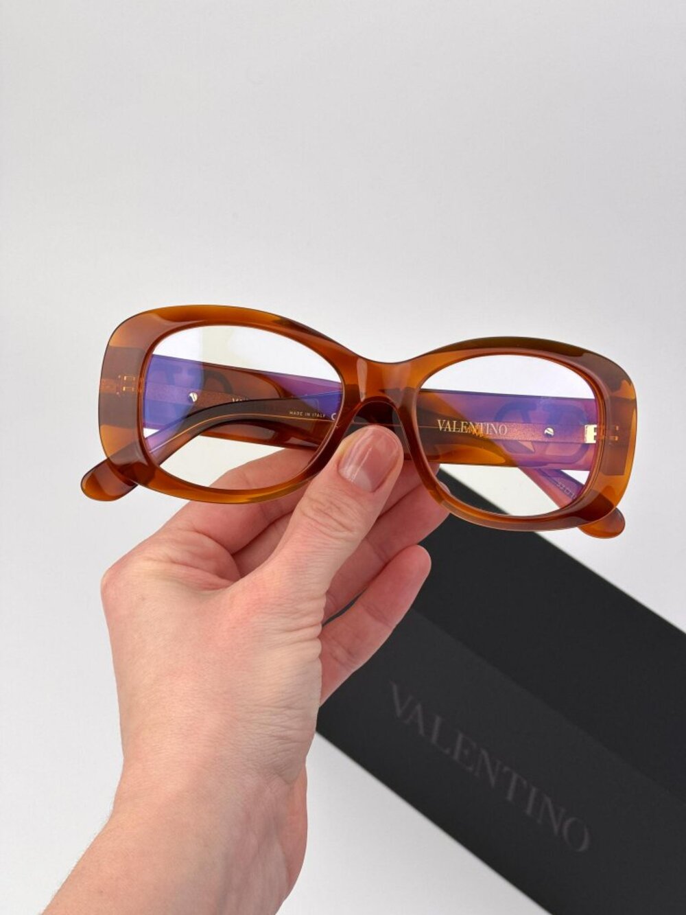 Valentino Women Eyeglasses – Havana Rectangle Frame Model VLX-181 C